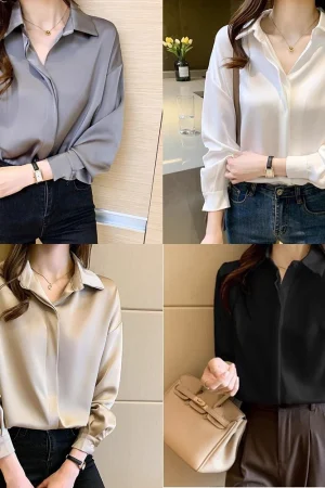 KEMEJA POLOS SHAKILA TWILL